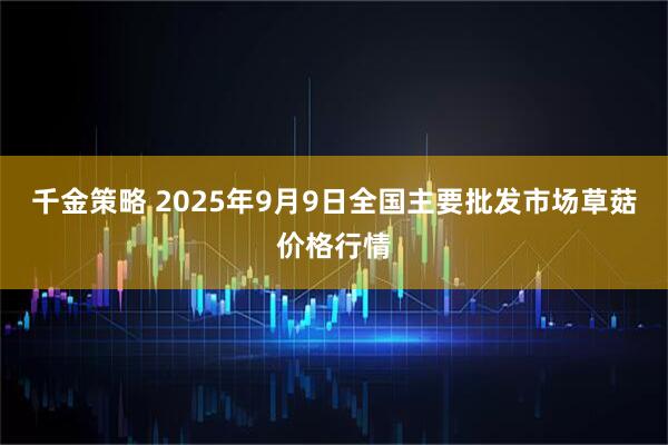 千金策略 2025年9月9日全国主要批发市场草菇价格行情